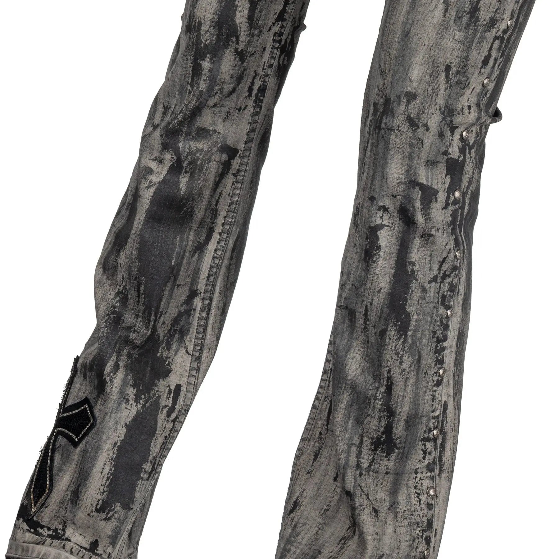 Custom Chop Shop Pants Wornstar Custom Jeans - Double Crossed - Ready to Ship - Size 32x34