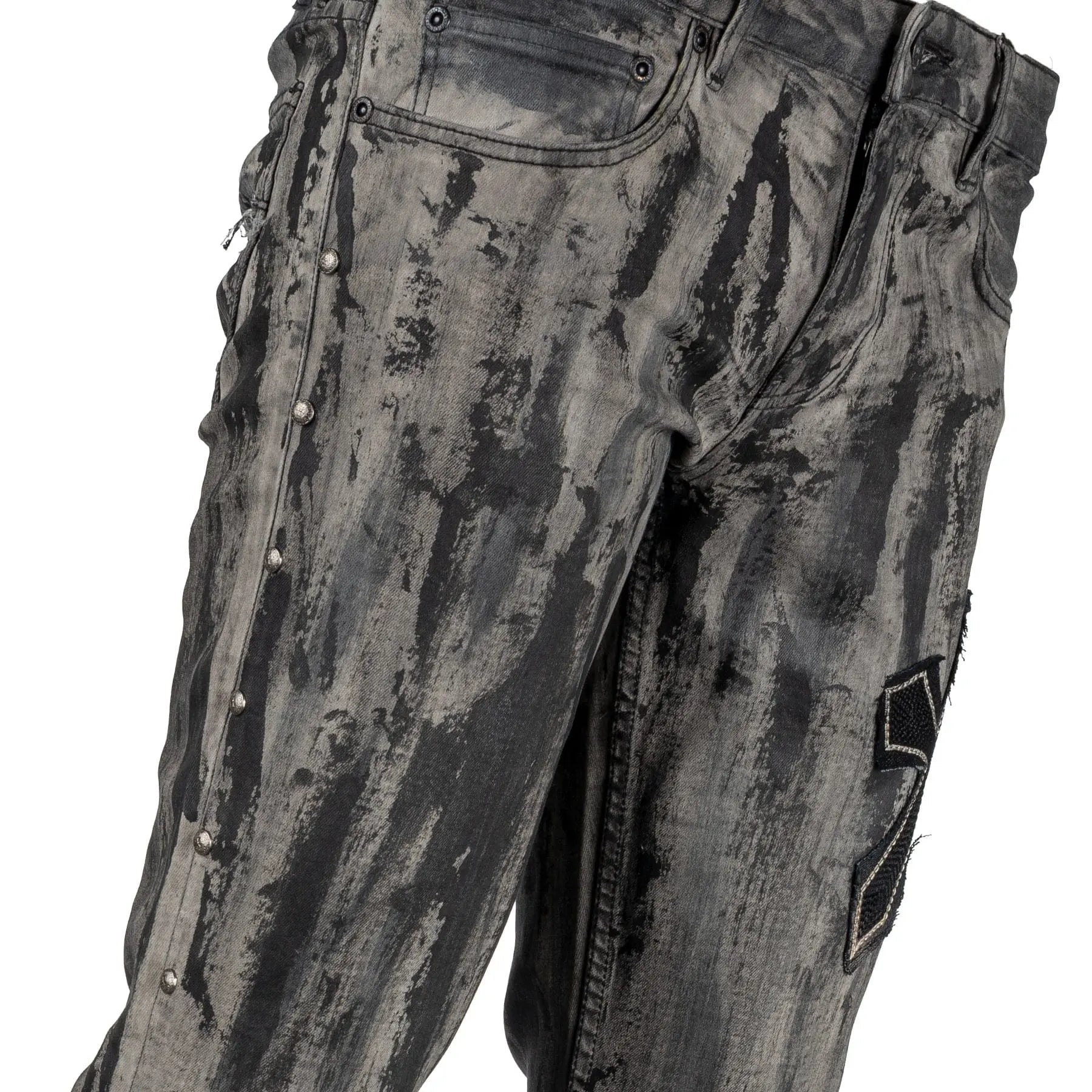 Custom Chop Shop Pants Wornstar Custom Jeans - Double Crossed - Ready to Ship - Size 32x34