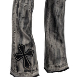 Custom Chop Shop Pants Wornstar Custom Jeans - Double Crossed - Ready to Ship - Size 32x34