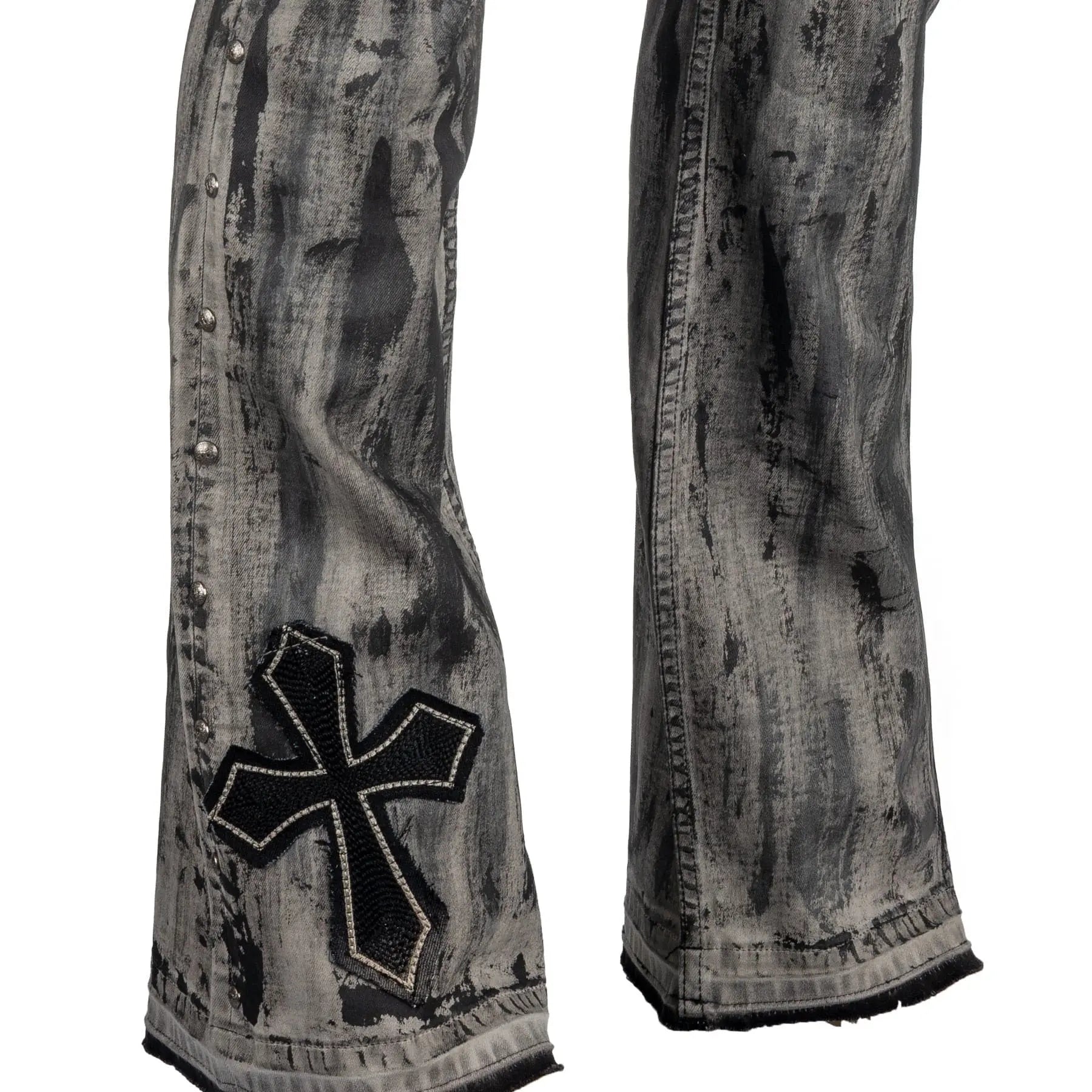Custom Chop Shop Pants Wornstar Custom Jeans - Double Crossed - Ready to Ship - Size 32x34
