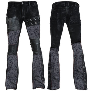 Custom Chop Shop Pants Wornstar Custom - Jeans - Gray Paisley