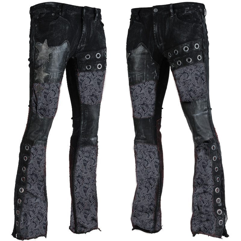 Custom Chop Shop Pants Wornstar Custom - Jeans - Gray Paisley