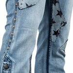 Custom Chop Shop Pants Wornstar Custom Jeans - Leather Star Patchwork - Ready to Ship