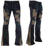 Custom Chop Shop Pants Wornstar Custom Jeans - Leopard - Flare