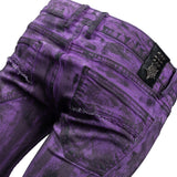 Custom Chop Shop Pants Wornstar Custom Jeans - Leopard Print - Purple - Ready to ship - Size 32x33
