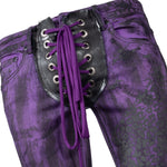 Custom Chop Shop Pants Wornstar Custom Jeans - Leopard Print - Purple - Ready to ship - Size 32x33