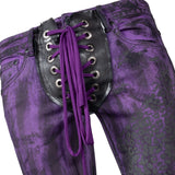 Custom Chop Shop Pants Wornstar Custom Jeans - Leopard Print - Purple - Ready to ship - Size 32x33