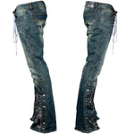 Custom Chop Shop Pants Wornstar Custom Jeans - Leopard Print - Ready to ship - Size 36x34