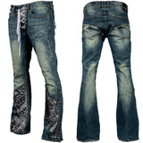 Custom Chop Shop Pants Wornstar Custom Jeans - Leopard Print - Ready to ship - Size 36x34