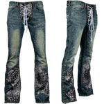 Custom Chop Shop Pants Wornstar Custom Jeans - Leopard Print - Ready to ship - Size 36x34