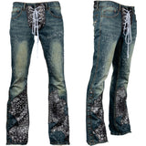 Custom Chop Shop Pants Wornstar Custom Jeans - Leopard Print - Ready to ship - Size 36x34