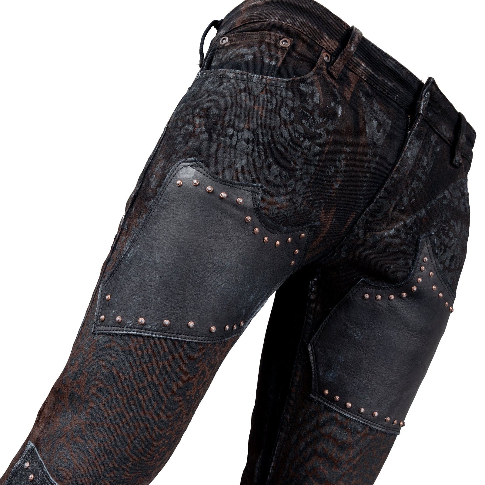 Custom Chop Shop Pants Wornstar Custom Jeans - Leopard - Ready to Ship - Size 34x34