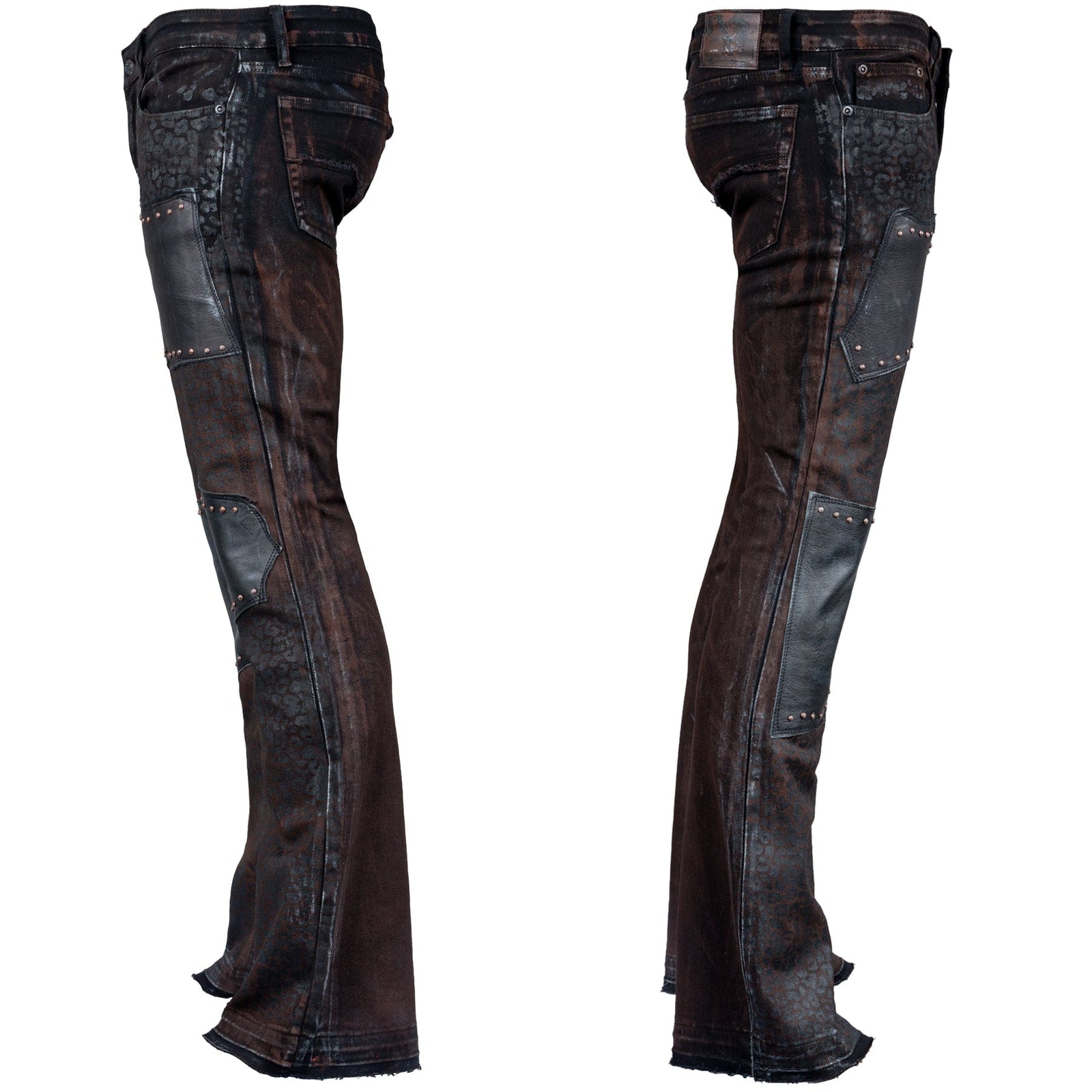 Custom Chop Shop Pants Wornstar Custom Jeans - Leopard - Ready to Ship - Size 34x34