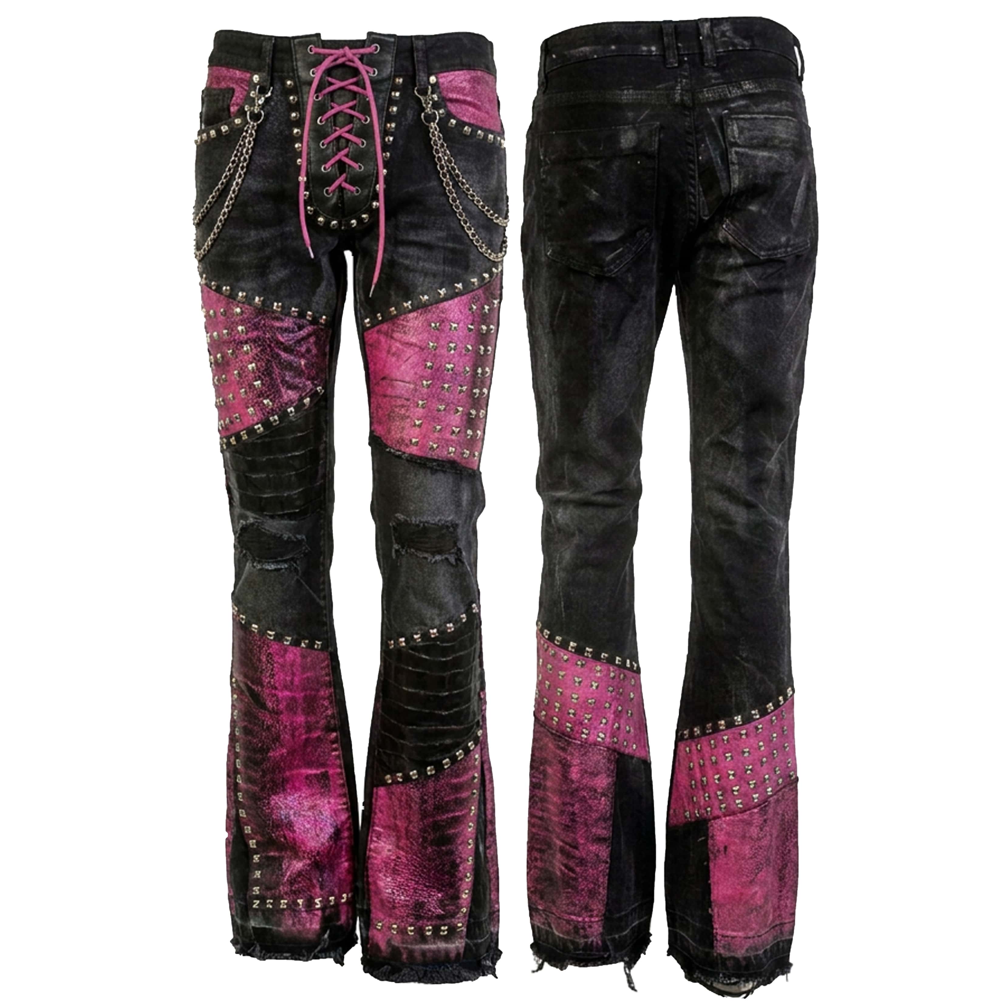 Custom Chop Shop Pants Wornstar Custom Jeans - Neon Rebel