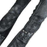 Wornstar Clothing mens custom pants. Handmade custom denim and leather rock pants.