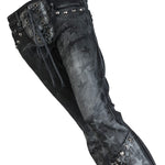 Wornstar Clothing mens custom pants. Handmade custom denim and leather rock pants.