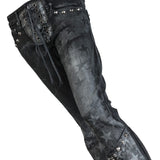 Wornstar Clothing mens custom pants. Handmade custom denim and leather rock pants.
