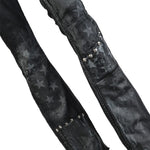Wornstar Clothing mens custom pants. Handmade custom denim and leather rock pants.