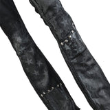 Wornstar Clothing mens custom pants. Handmade custom denim and leather rock pants.