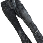 Wornstar Clothing mens custom pants. Handmade custom denim and leather rock pants.