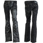 Wornstar Clothing mens custom pants. Handmade custom denim and leather rock pants.