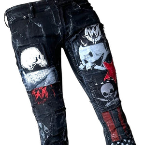 Custom Chop Shop Pants Wornstar Custom - Jeans - One of a Kind Handmade Patchwork Denim