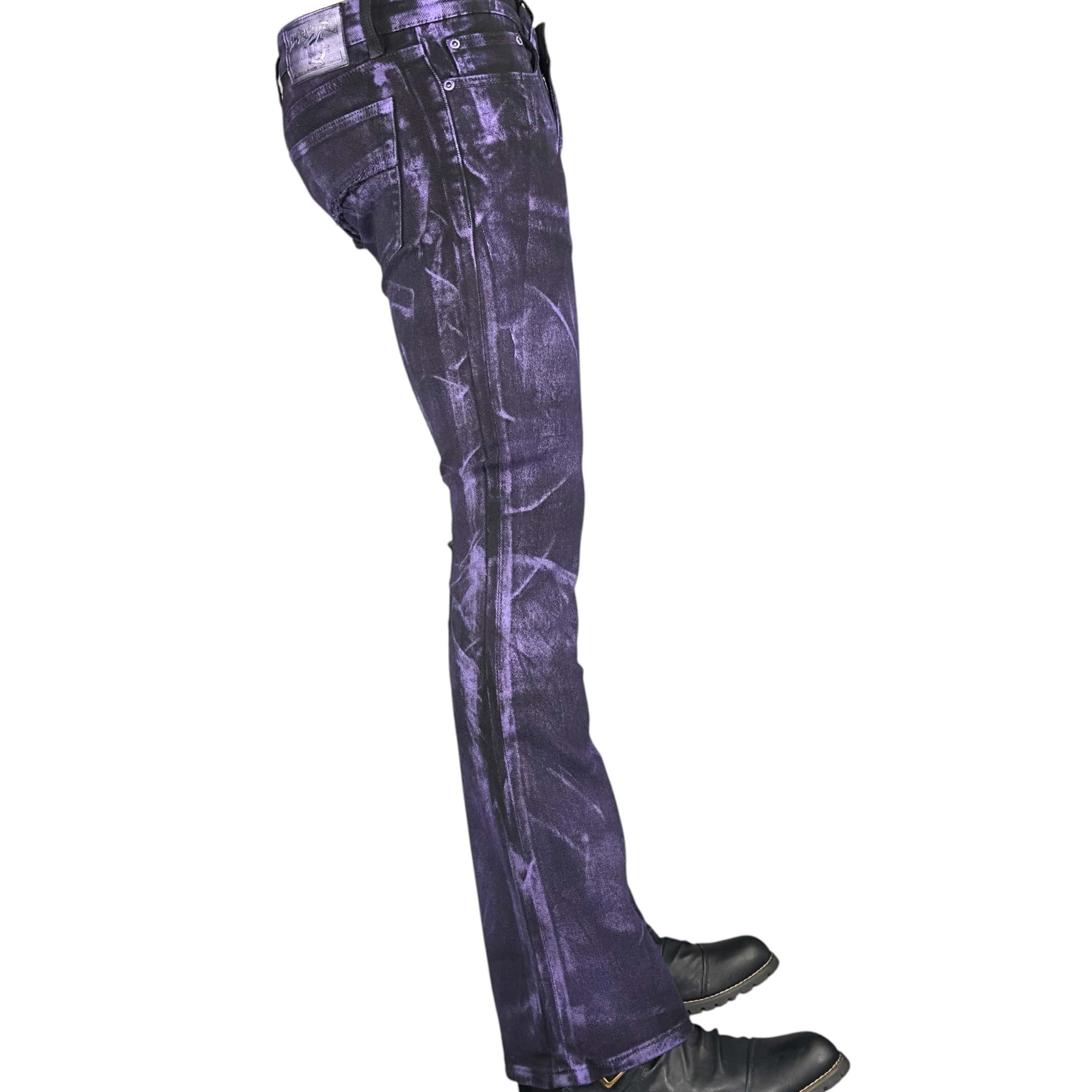 Custom Chop Shop Pants Wornstar Custom Jeans - Purple Haze Alloy Washed