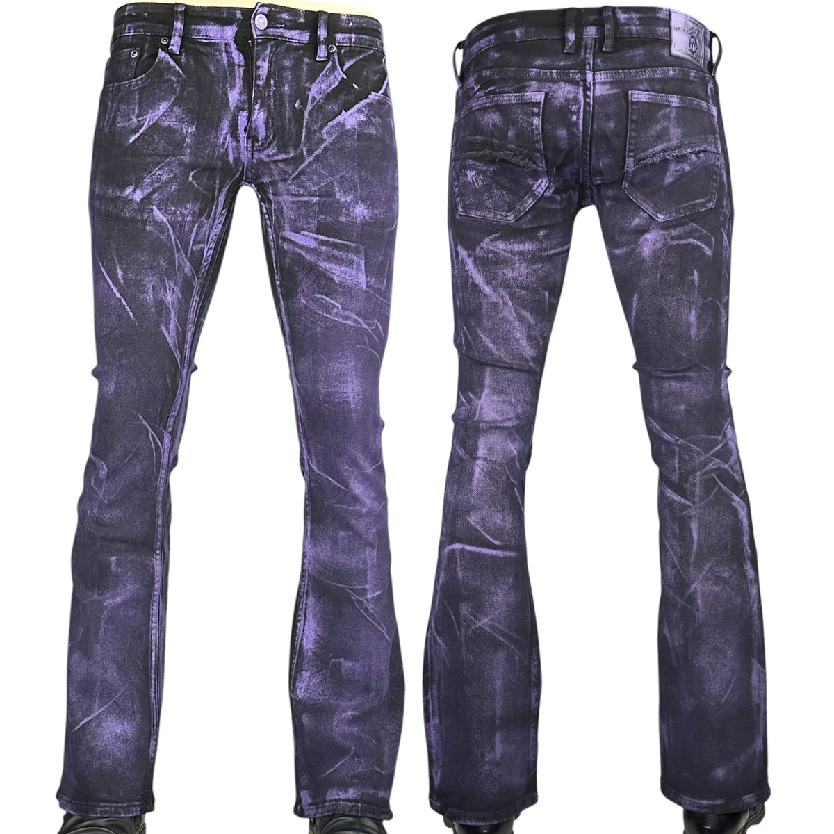 Custom Chop Shop Pants Wornstar Custom Jeans - Purple Haze Alloy Washed