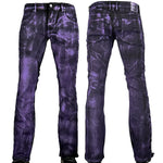 Custom Chop Shop Pants Wornstar Custom Jeans - Purple Haze Alloy Washed Side Laced