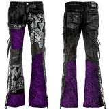 Custom Chop Shop Pants Wornstar Custom Jeans - Purple Haze Leopard Print