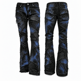 Custom Chop Shop Pants Wornstar Custom Jeans - Random Patchwork Cobalt Wash