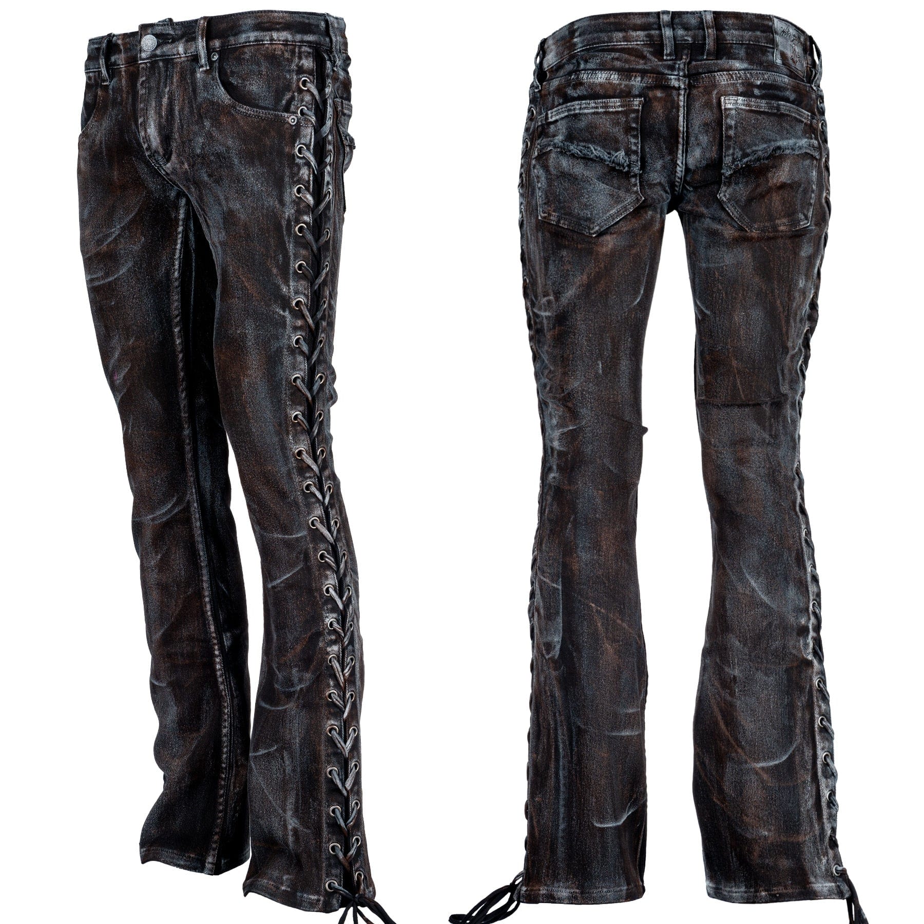 Custom Chop Shop Pants Wornstar Custom Jeans - Raw Umber Alloy and Smoke Washed - Ready to ship - Size 30x34