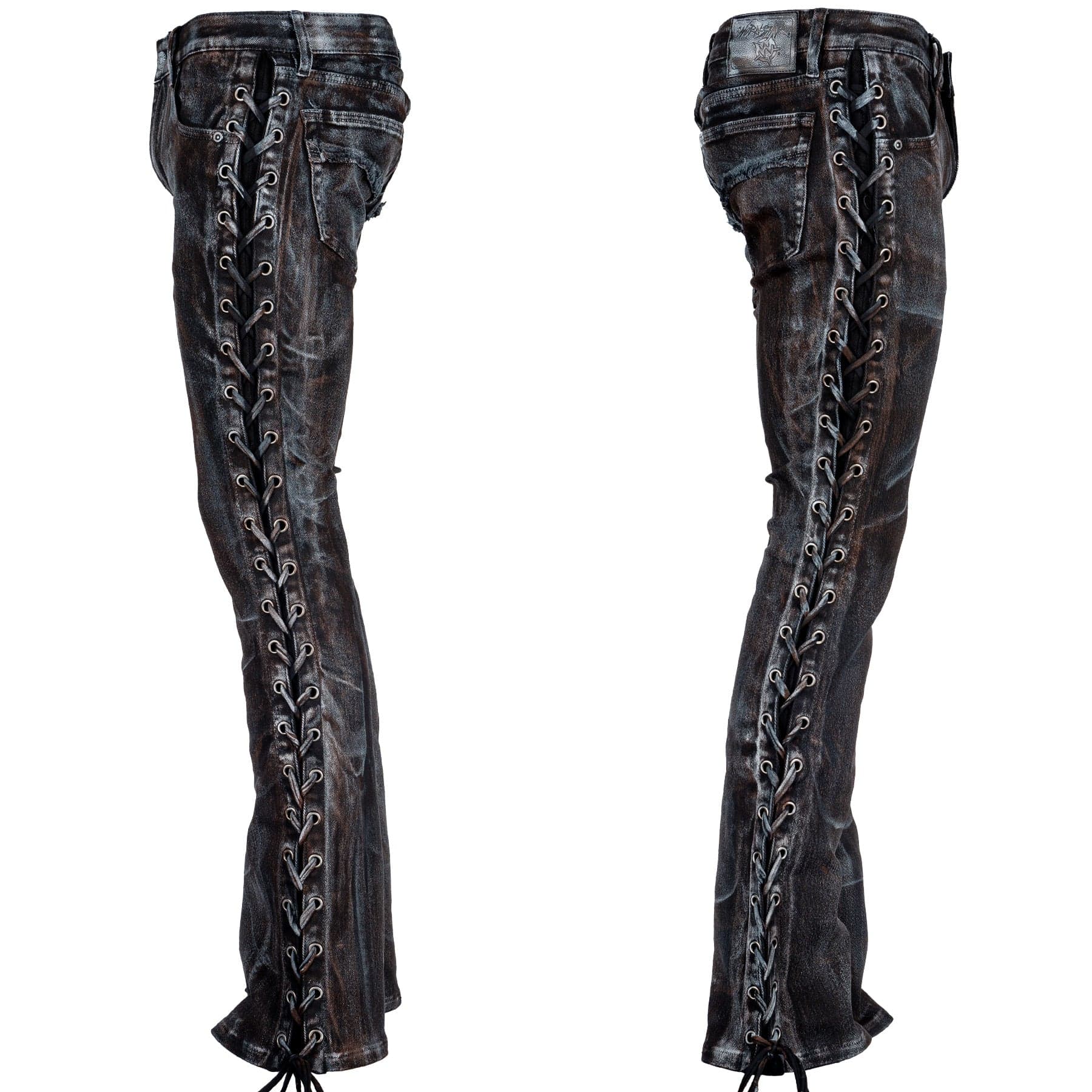 Custom Chop Shop Pants Wornstar Custom Jeans - Raw Umber Alloy and Smoke Washed - Ready to ship - Size 30x34