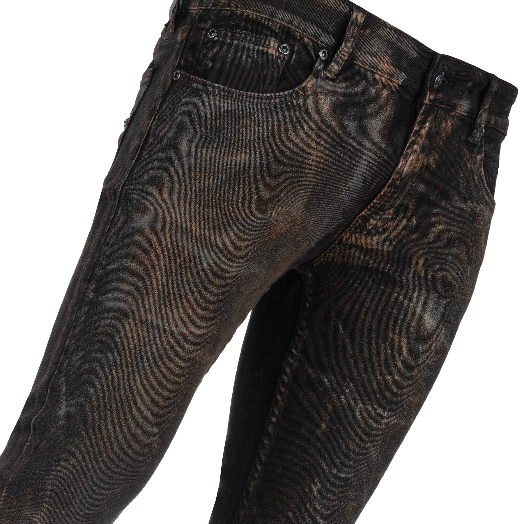 Custom Chop Shop Pants Wornstar Custom Jeans - Raw Umber Alloy Washed and Smoke Washed