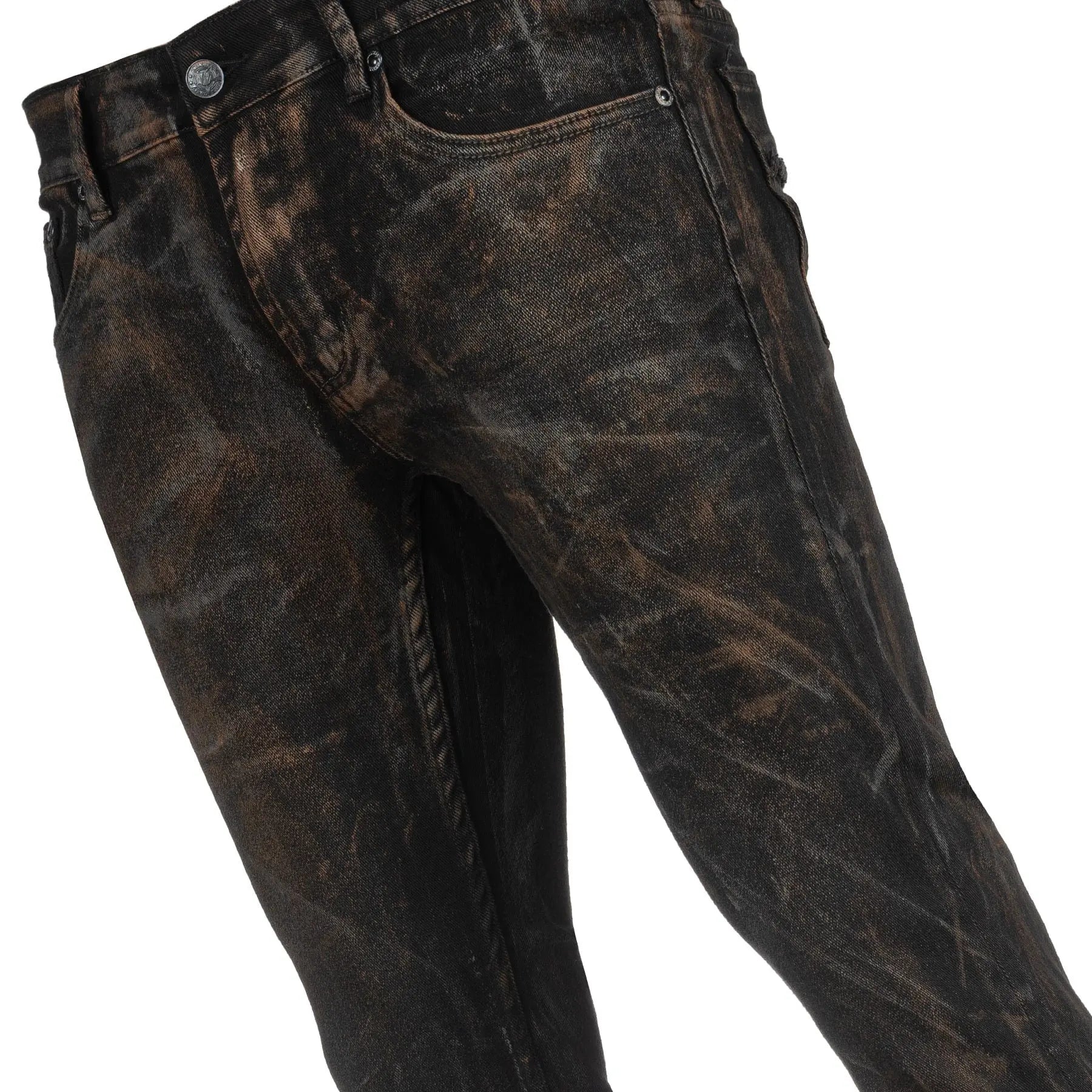Custom Chop Shop Pants Wornstar Custom Jeans - Raw Umber Alloy Washed and Smoke Washed