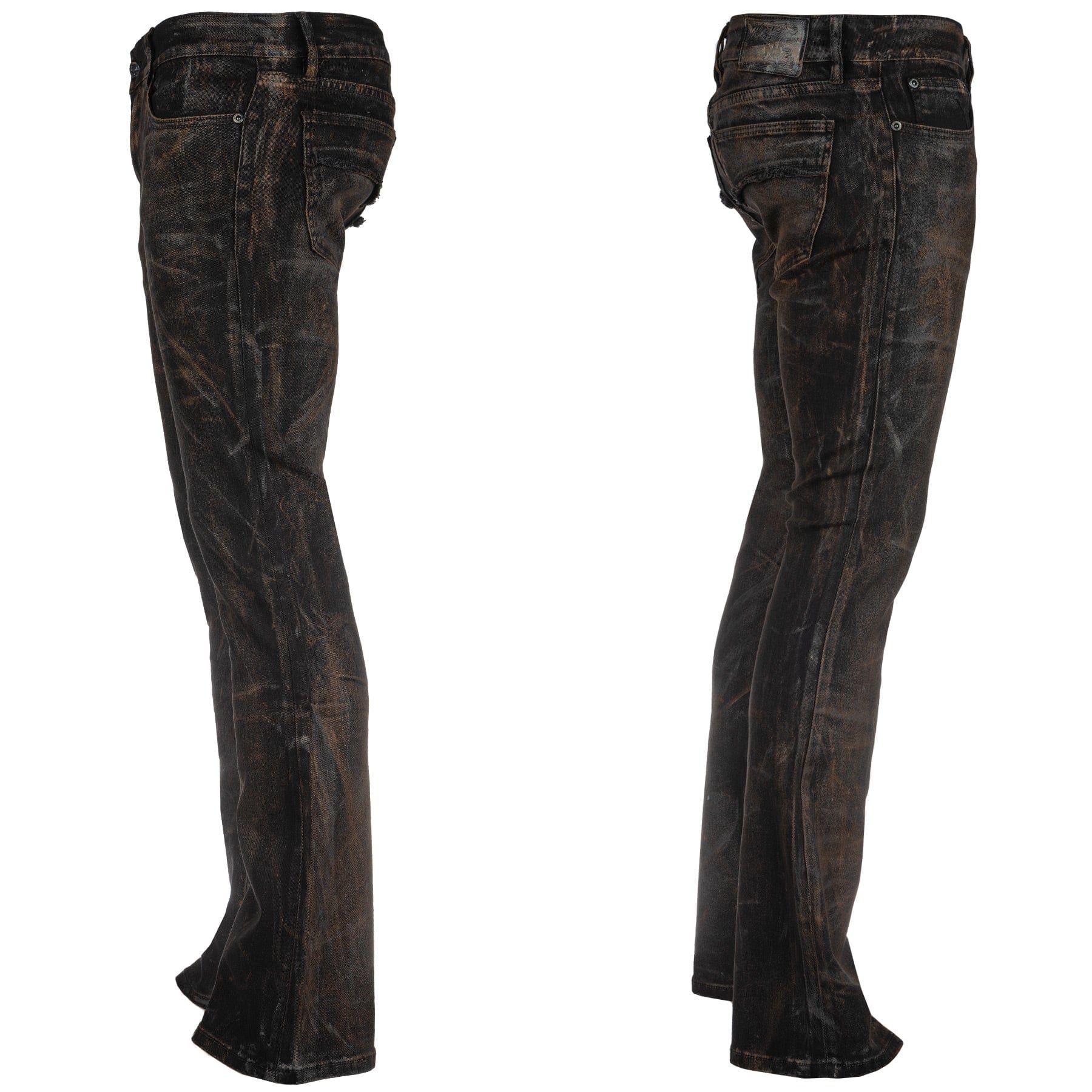 Custom Chop Shop Pants Wornstar Custom Jeans - Raw Umber Alloy Washed and Smoke Washed