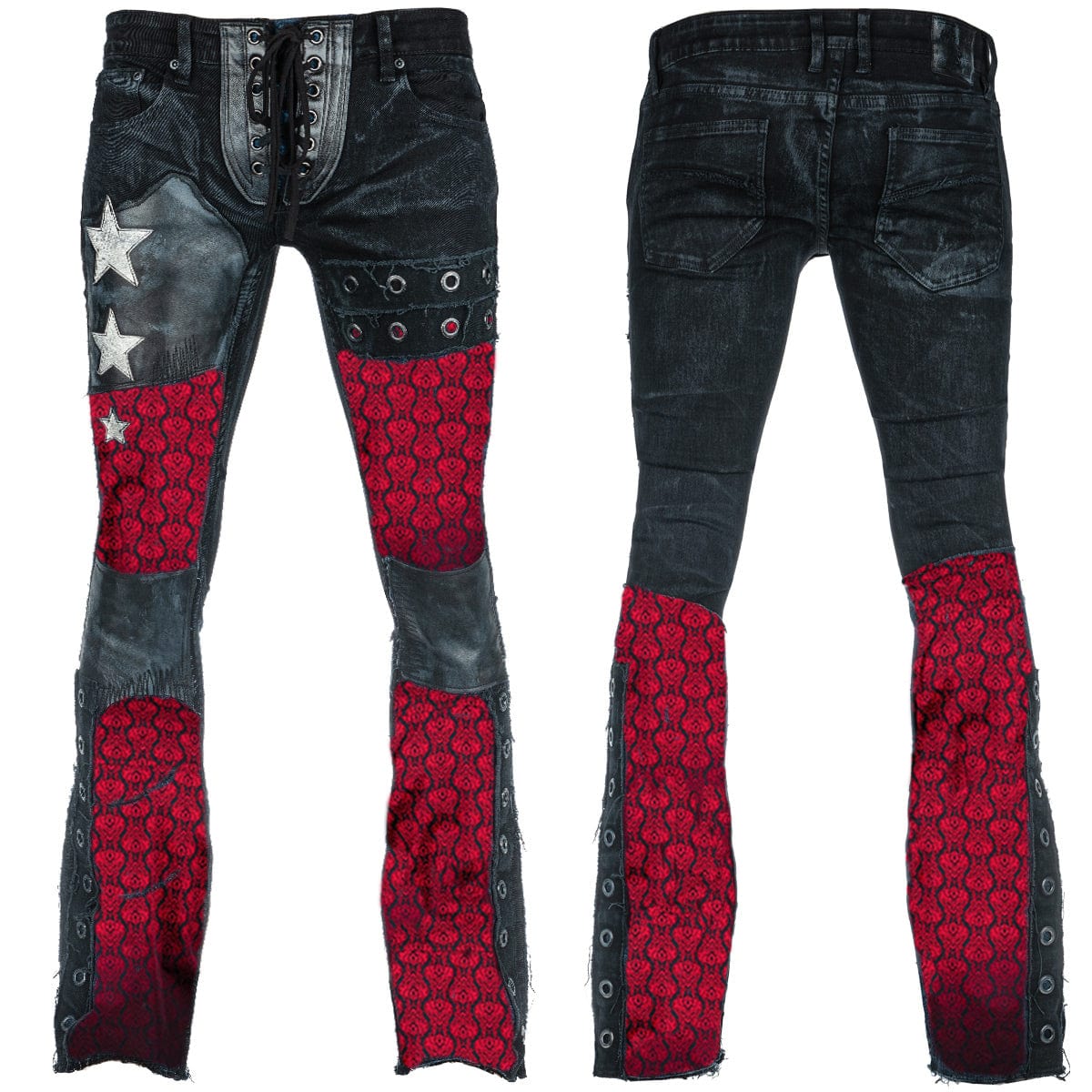 Custom Chop Shop Pants Wornstar Custom - Jeans - Scarlet Brocade