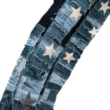 Custom Chop Shop Pants Wornstar Custom Jeans - Scars and Stars Patchwork - Ready to Ship - Size 36x31