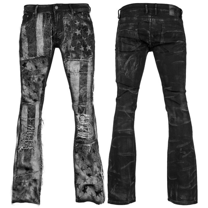 Custom Chop Shop Pants Wornstar Custom - Jeans - Scars and Stripes BW