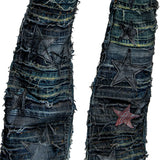Custom Chop Shop Pants Wornstar Custom Jeans - Scars and Stripes - Midnight Skye