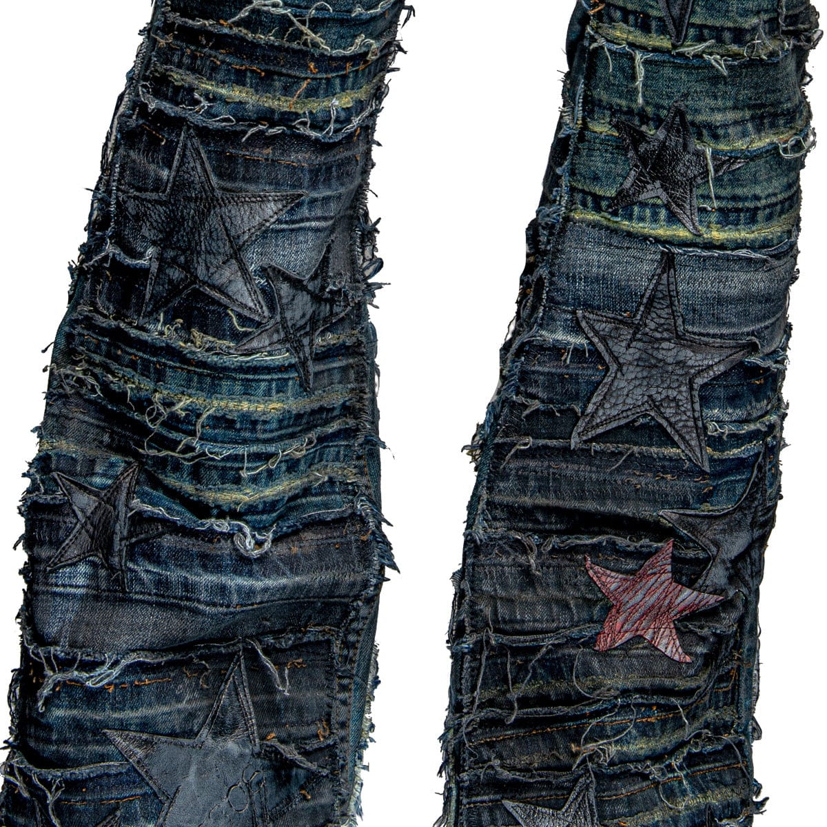 Custom Chop Shop Pants Wornstar Custom Jeans - Scars and Stripes - Midnight Skye