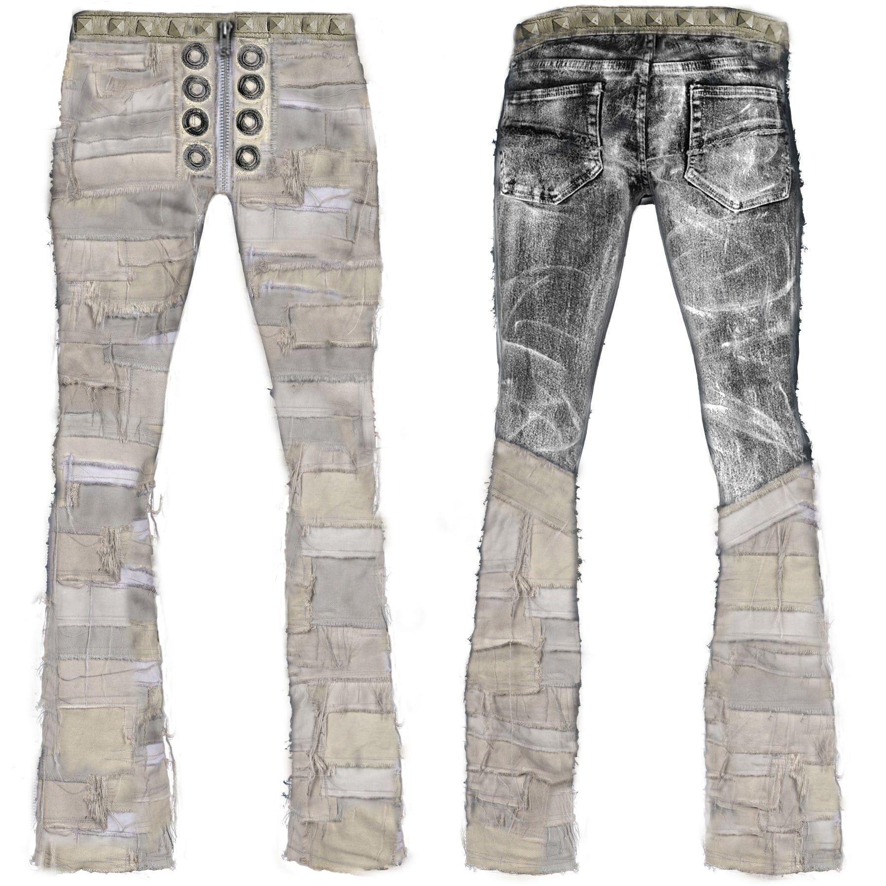 Custom Chop Shop Pants Wornstar Custom - Jeans - Scars and Stripes - Sandstorm