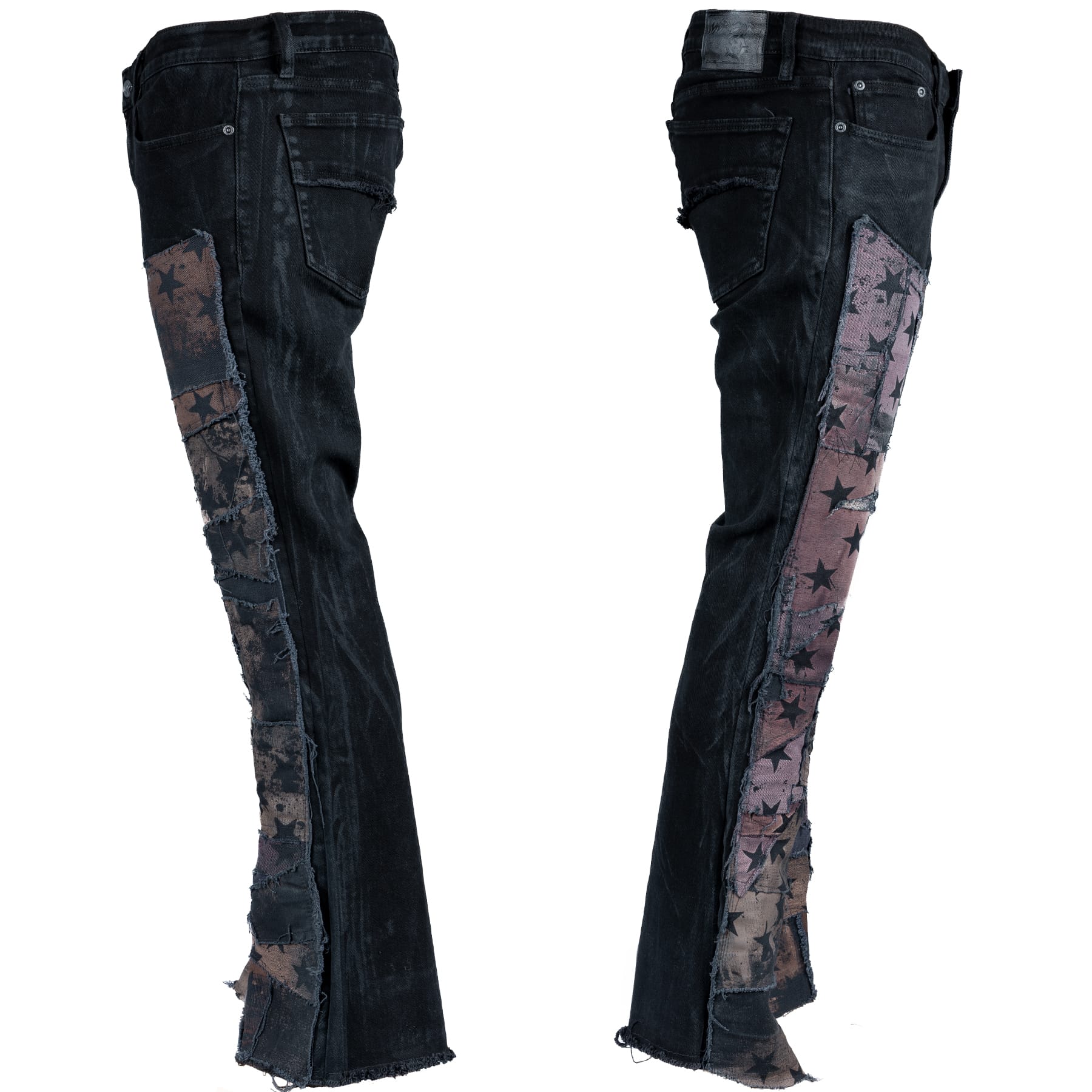 Custom Chop Shop Pants Wornstar Custom Jeans - Shooting Star Patchwork - Ready to Ship