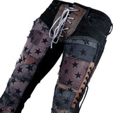 Custom Chop Shop Pants Wornstar Custom Jeans - Shooting Star Patchwork - Ready to Ship
