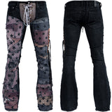 Custom Chop Shop Pants Wornstar Custom Jeans - Shooting Star Patchwork - Ready to Ship