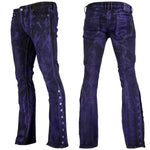 Custom Chop Shop Pants Wornstar Custom Jeans - Side Button - Purple Haze Alloy Wash