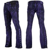 Custom Chop Shop Pants Wornstar Custom Jeans - Side Button - Purple Haze Alloy Wash