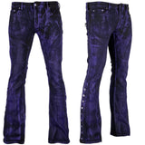 Custom Chop Shop Pants Wornstar Custom Jeans - Side Button - Purple Haze Alloy Wash