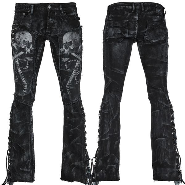 Wornstar Custom Pants - Skull Spines