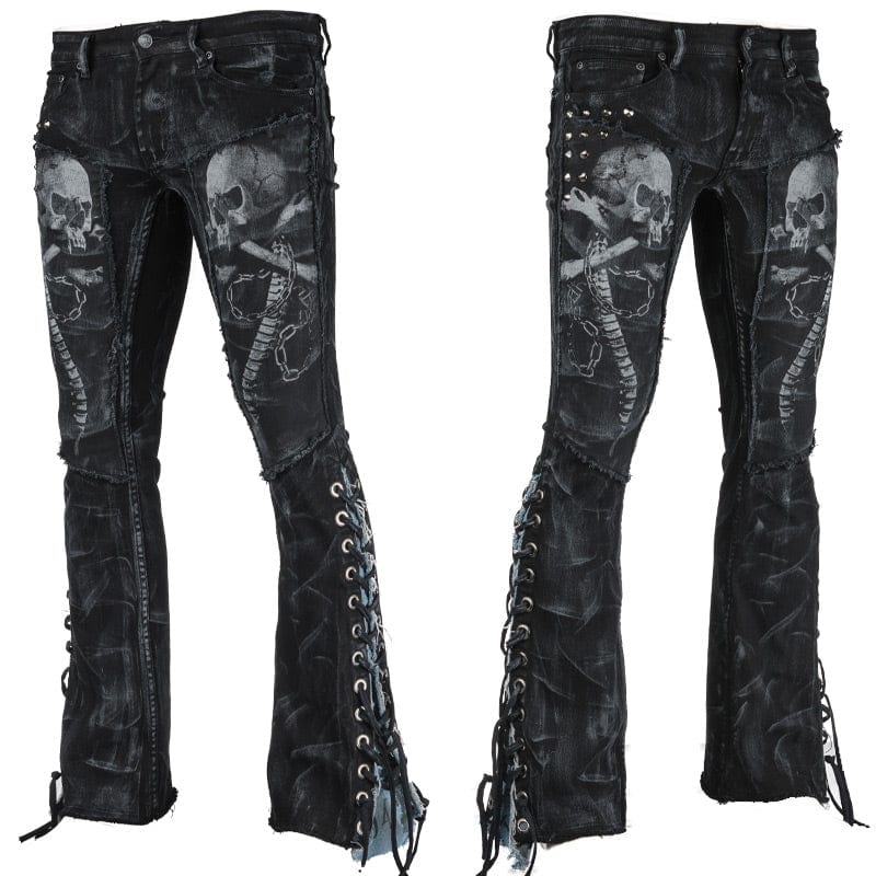 Wornstar Custom Pants - Skull Spines